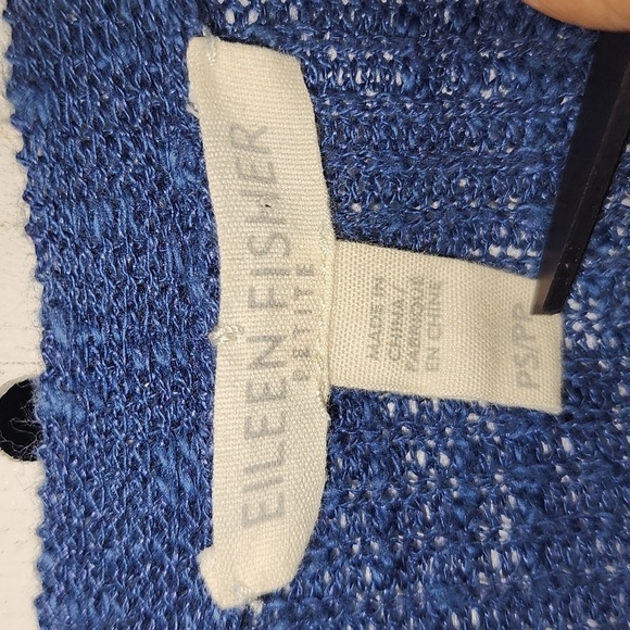 Eileen Fisher Sweater Dress Organic Linen & Cotton Blend Size Small Petite Shift - Picture 6 of 8